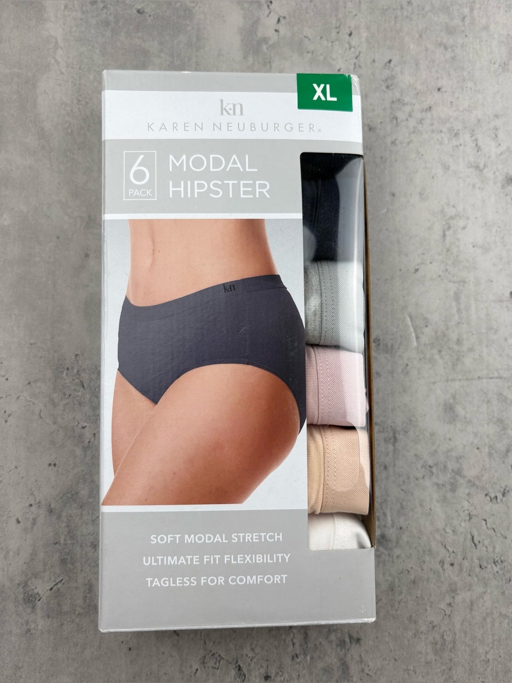 Karen neuburger women’s 6 pack modal hipster multicolor size XL new sealed